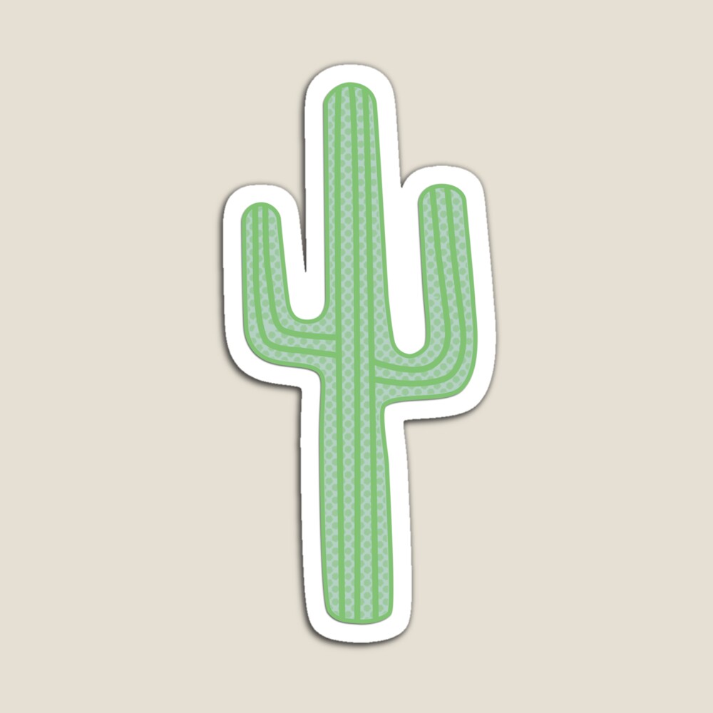 Green cactus magnet
